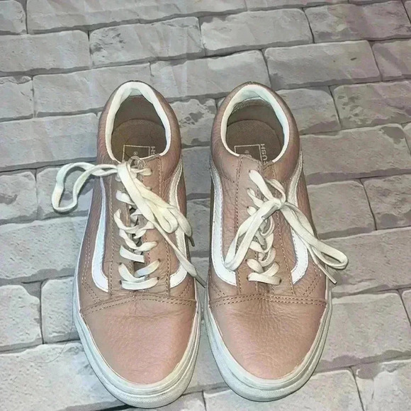 VANS leather pink blush size 7 - Picture 2 of 7